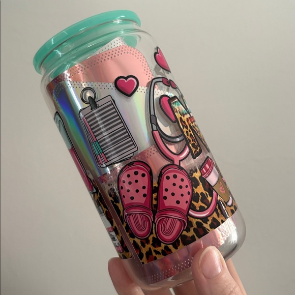 Nurse Themed Tumbler with straw and straw cleaner - Picture 5 of 7